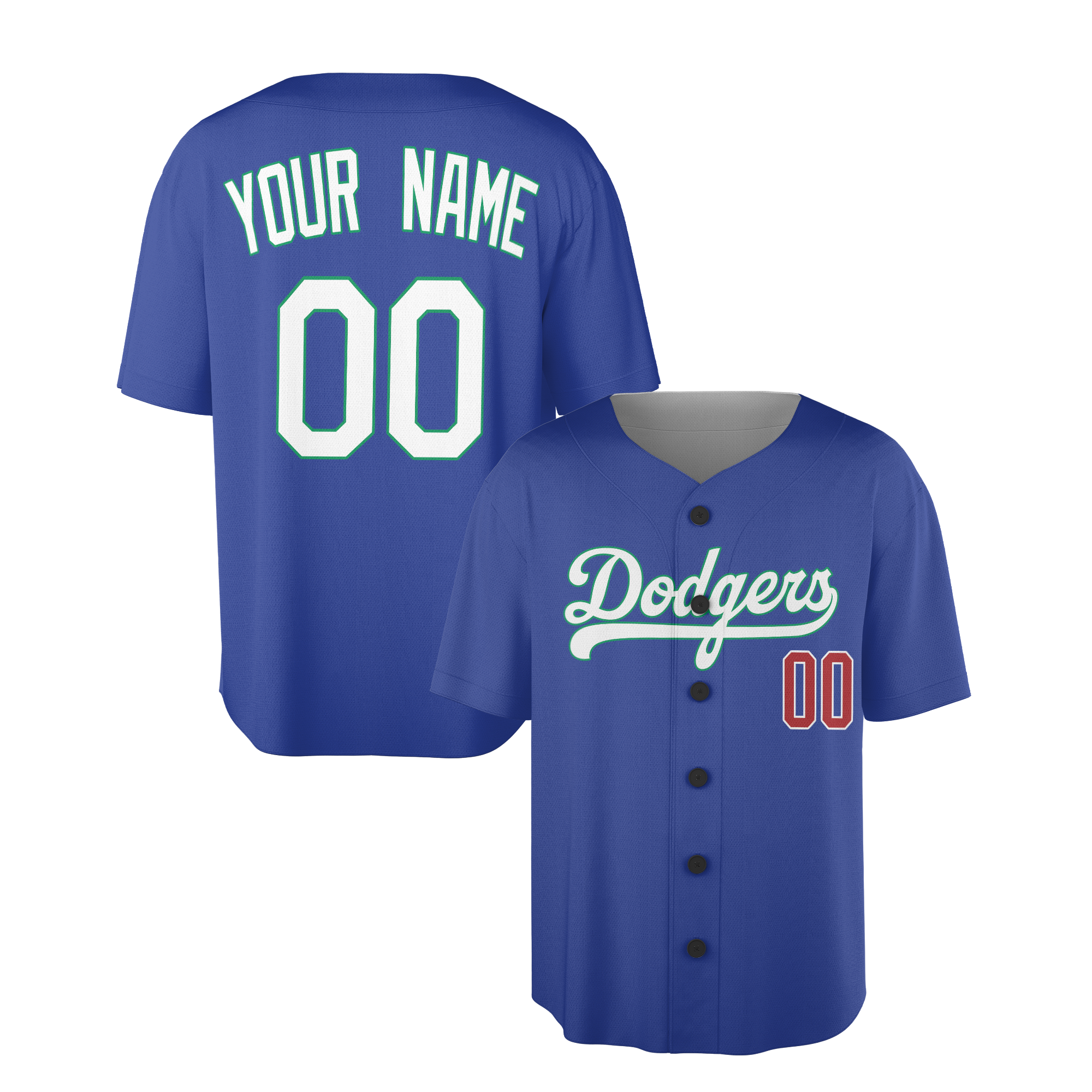 Personalized Los Angeles Dodgers Inspired Alternate Style Jersey - Royal Blue