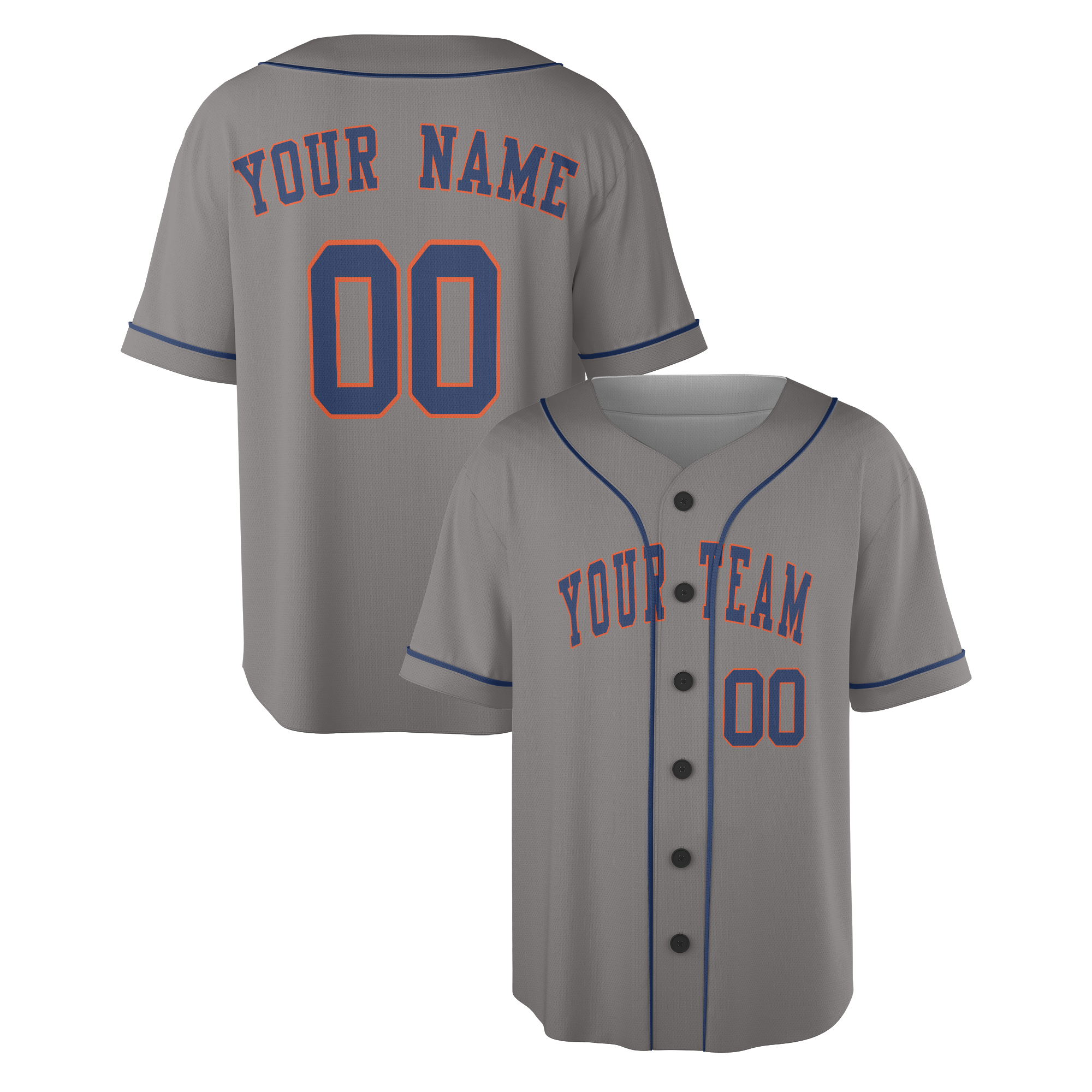 Personalized Houston Astros Inspired Alternate Style Jersey - Gray Navy