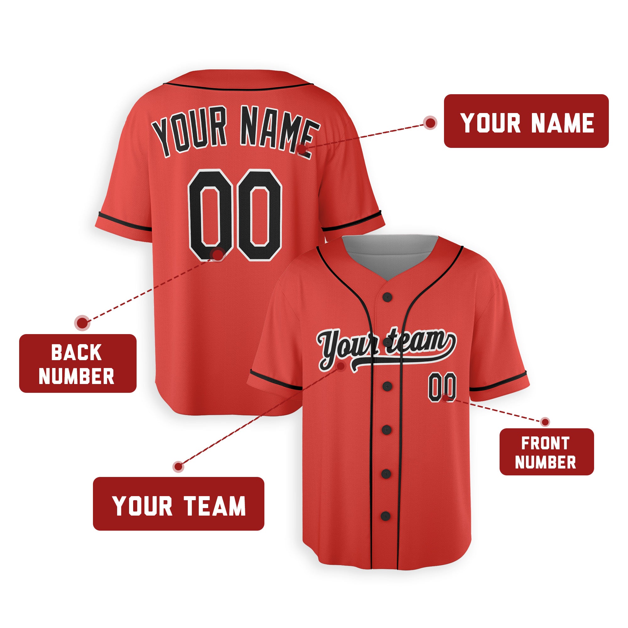 Personalized Baltimore Orioles Inspired Alternate Style Jersey - Orange