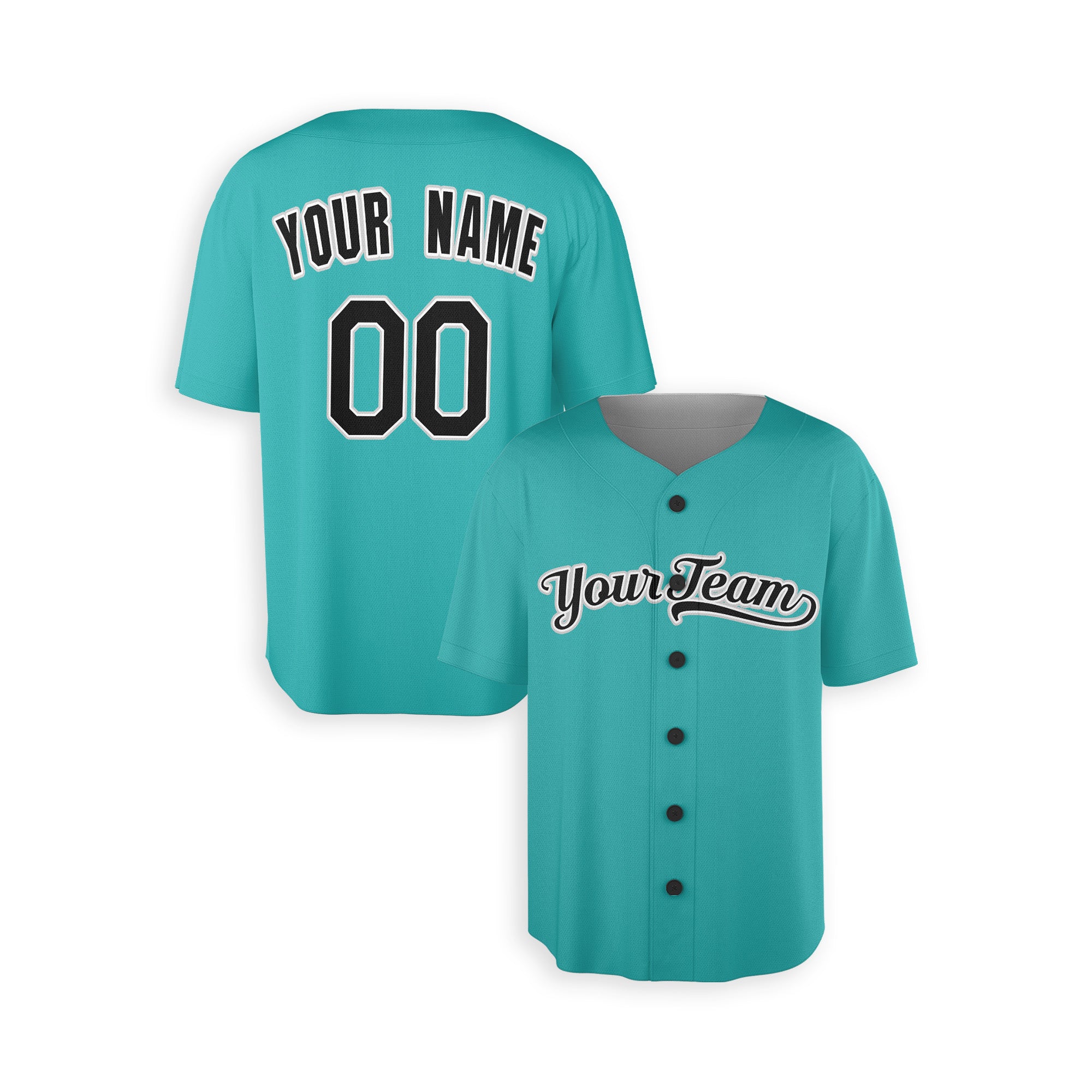 Personalized Florida Marlins Mitchell Ness Inspired Alternate Style Jersey - Teal