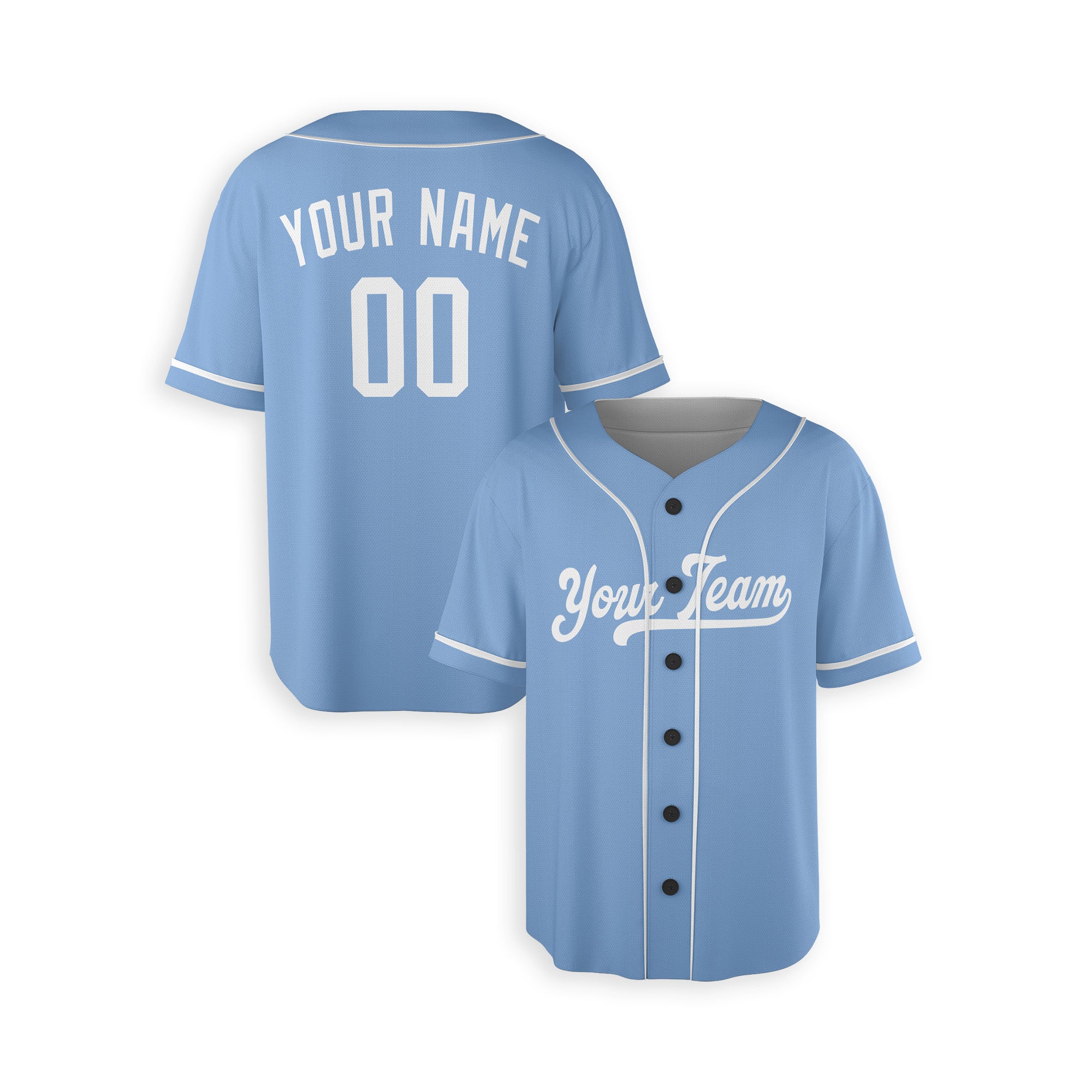 Personalized Brooklyn Dodgers Inspired Alternate Style Jersey - Light Blue