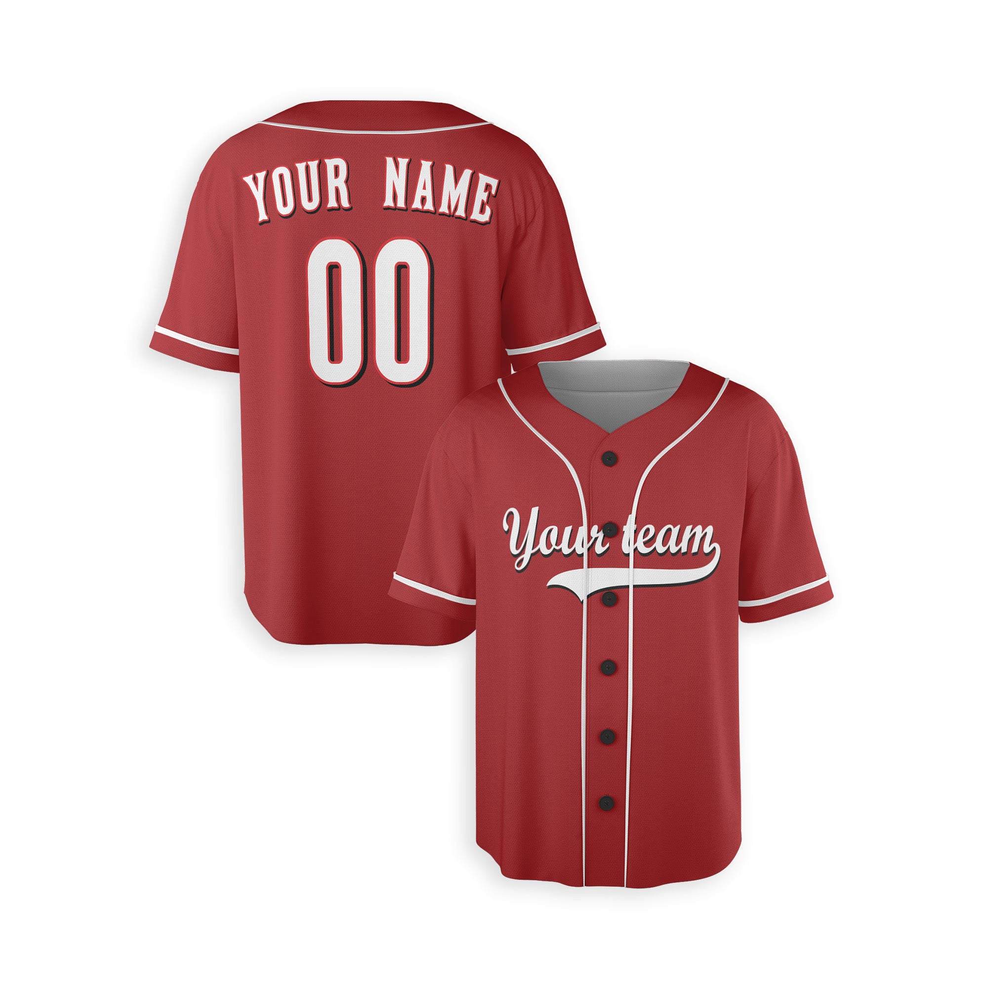 Personalized Cincinnati Reds Inspired Alternate Style Jersey - Red