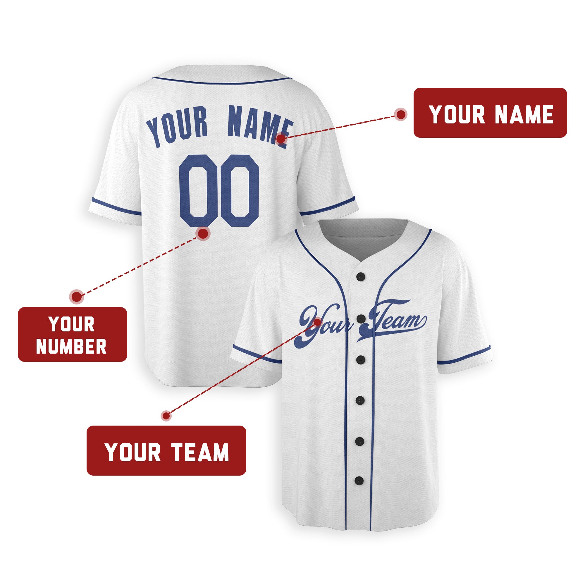 Personalized Kansas City Royals Inspired Alternate Style Jersey  - White