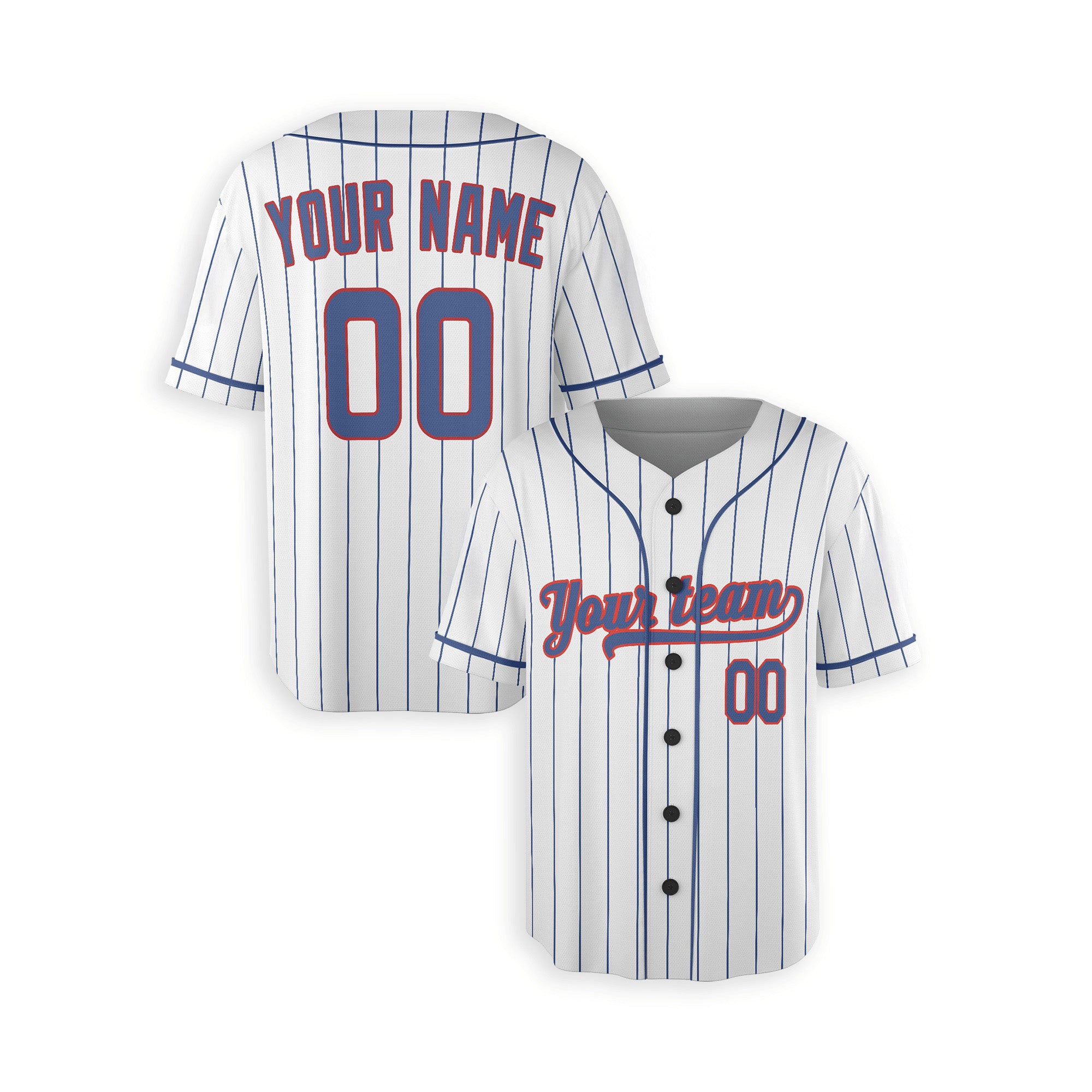 Personalized Chicago Cubs Inspired Alternate Style Jersey - White/Navy