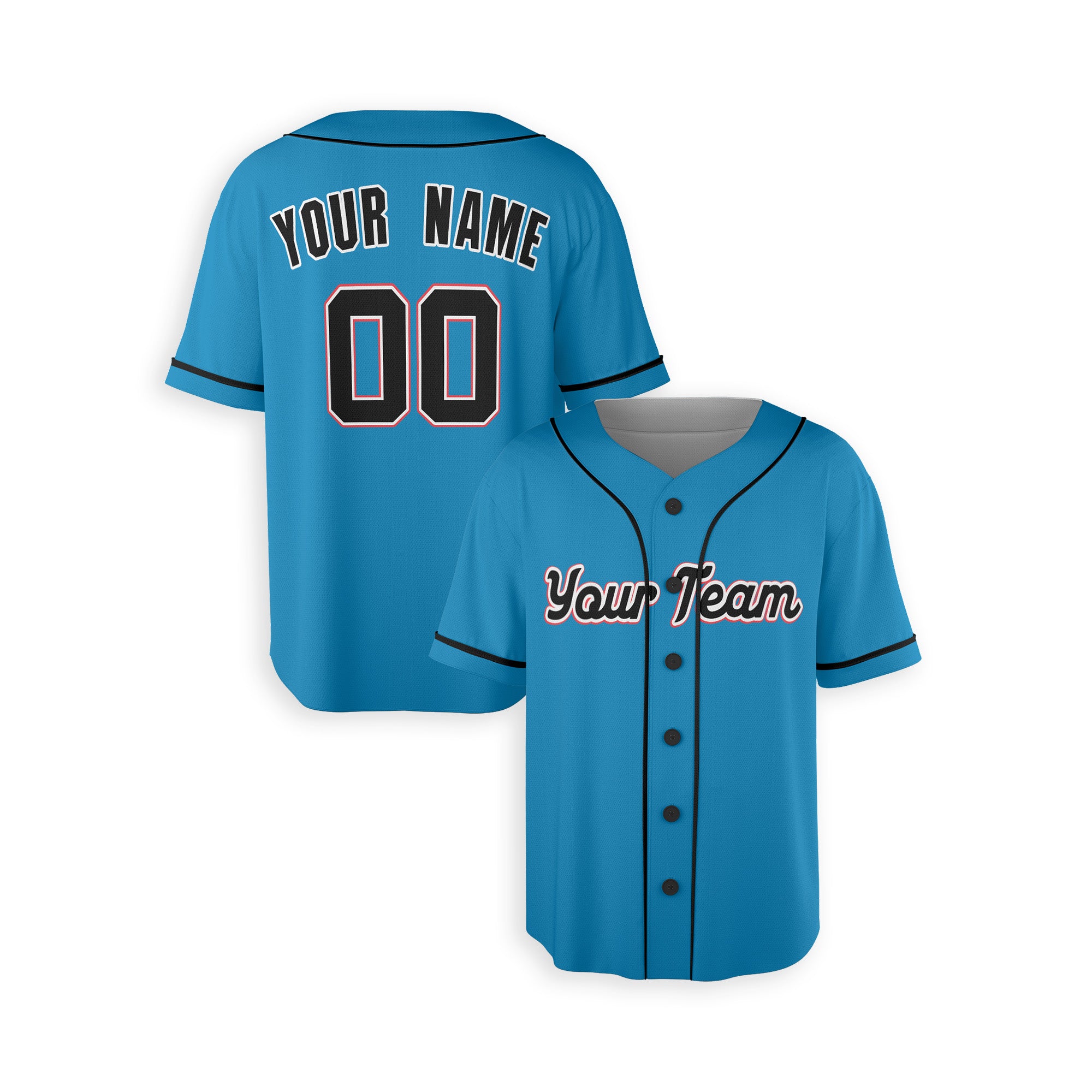 Personalized Miami Marlins Inspired Alternate Style Jersey - Teal