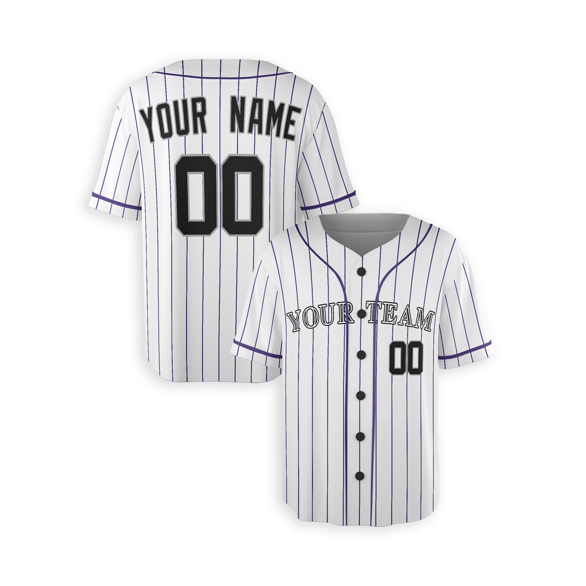 Personalized Colorado Rockies Inspired Alternate Style Jersey - White Black