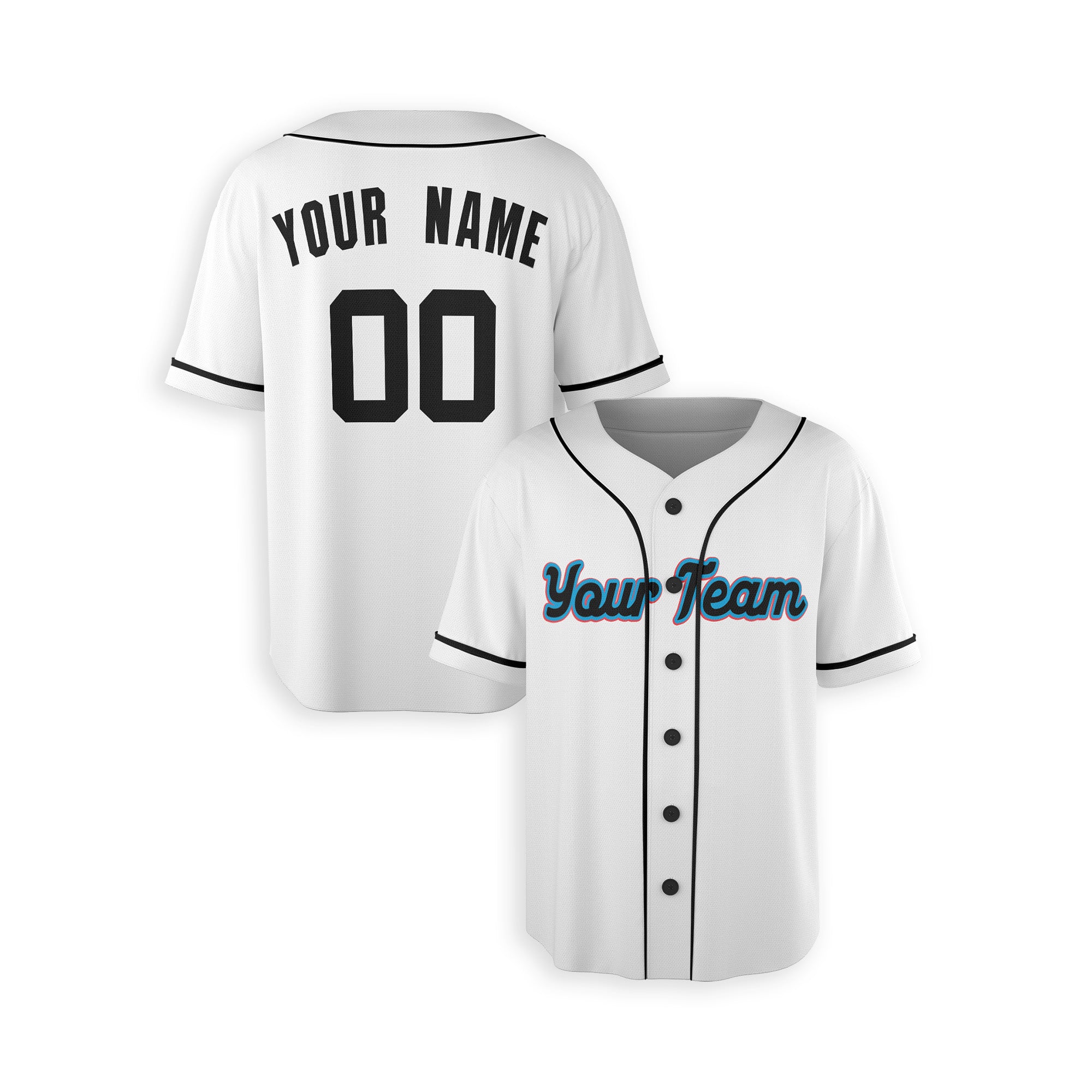 Personalized Miami Marlins Inspired Alternate Style Jersey - White
