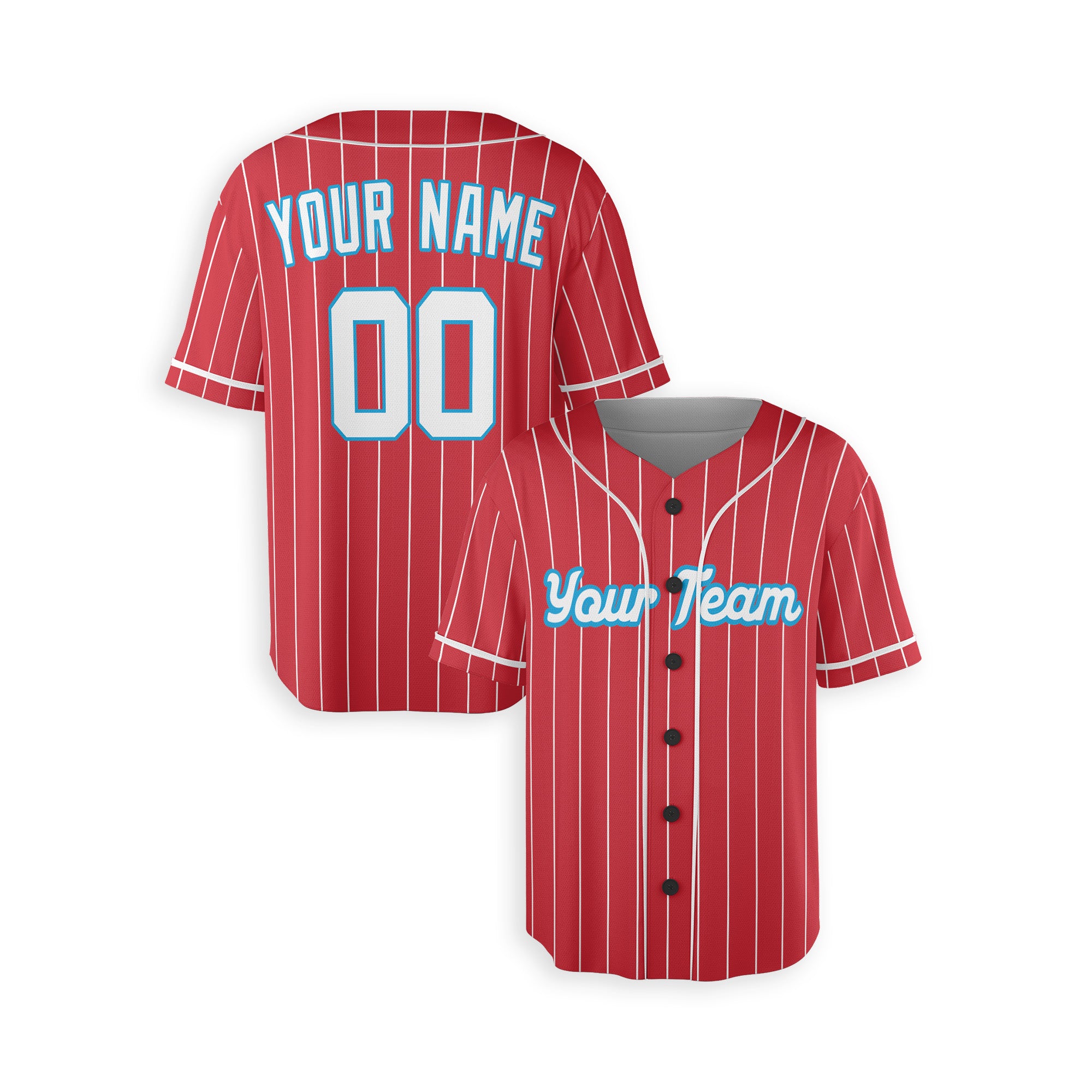 Personalized Miami Marlins Inspired Alternate Style Jersey - Red